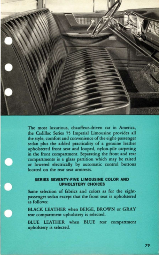 1956 Cadillac Salesmans Data Book Page 39